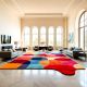 Handcrafted Color Block Abstract Living Room Rug